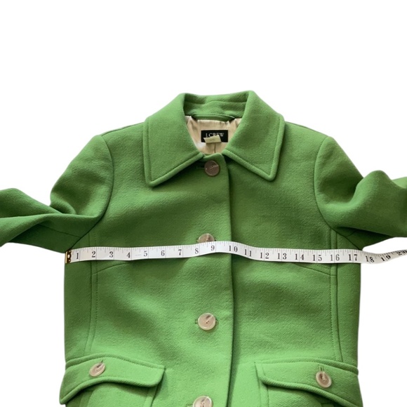 J. Crew Green Wool Blend Coat, size 2 - Picture 10 of 15
